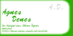 agnes denes business card